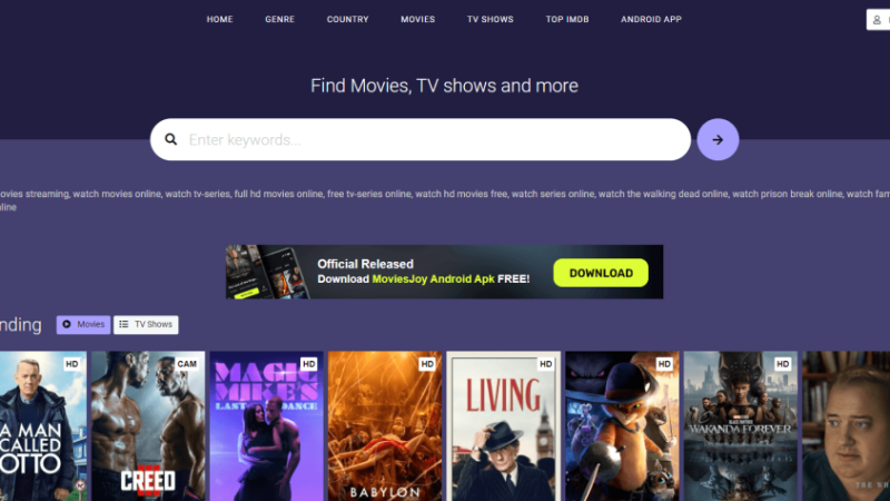 Moviesjoy on Roku